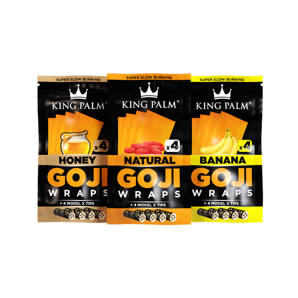 King Palm Goji Wraps in Honey, Natural and Banana