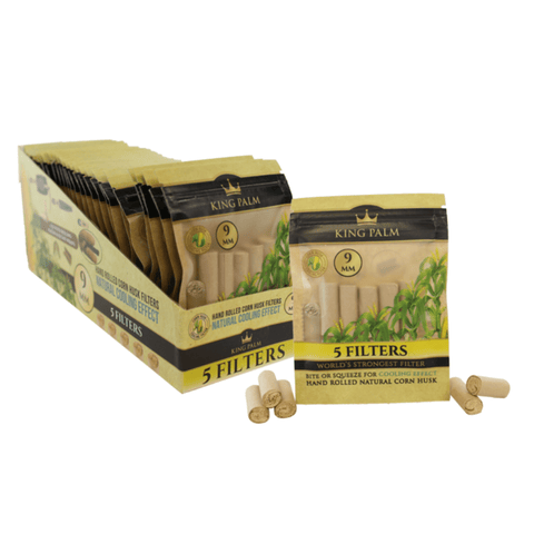 5 Corn Husk Filters (9mm) - Display Box - 24 Units Per Display