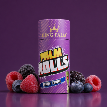 Berry Terps Palm Rolls paper tube packaging