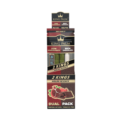 2 King Rolls - Dual Pack - Pomegranate &amp; Chocolate - 20 Units Per Display
