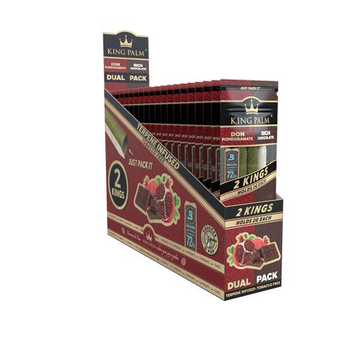 2 King Rolls - Dual Pack - Pomegranate & Chocolate - 20 Units Per Display