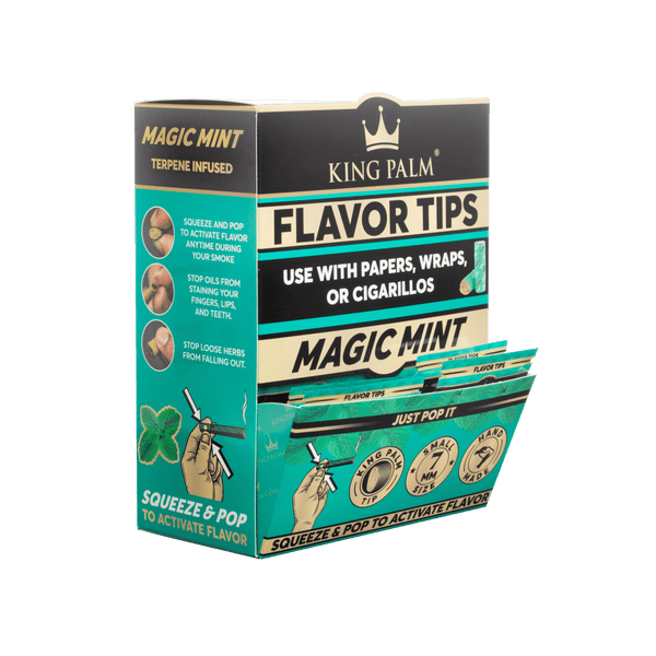 King Palm Filter Tips | 100 Terpene-Infused Tips - Magic Mint