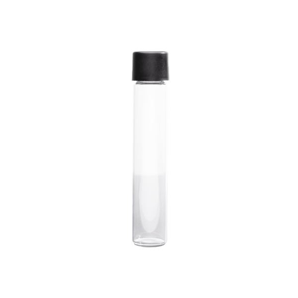 Glass Preroll Tube - Black Cap