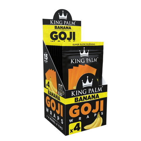 4 Goji Wraps w/ Model X Tips - Banana - Display Box - 15 Units Per Display