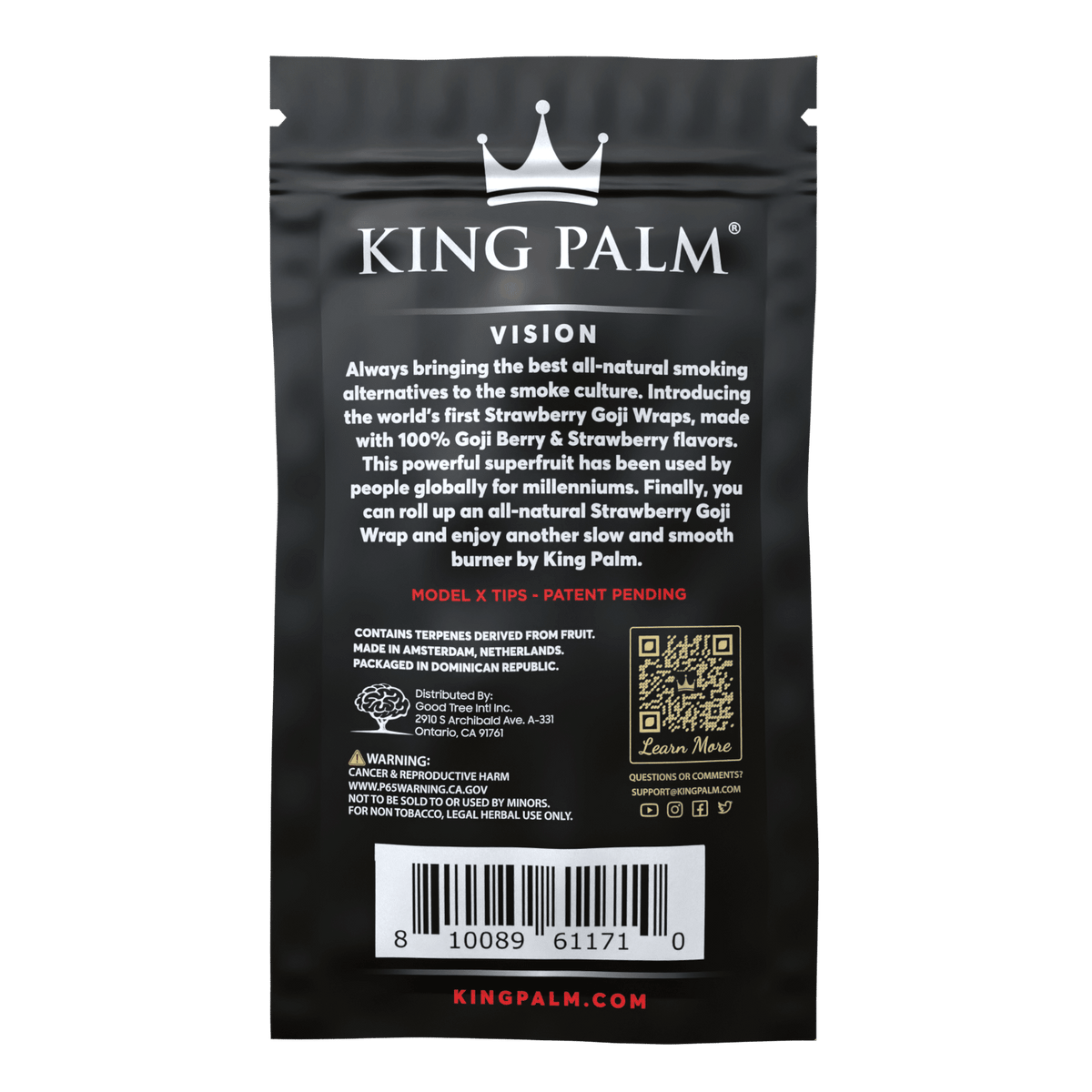 does strawberry king palm goji wraps contain tobacco 4 Goji Wraps w/ Model X Tips