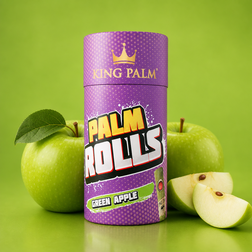 Green Apple Palm Rolls paper tube packaging