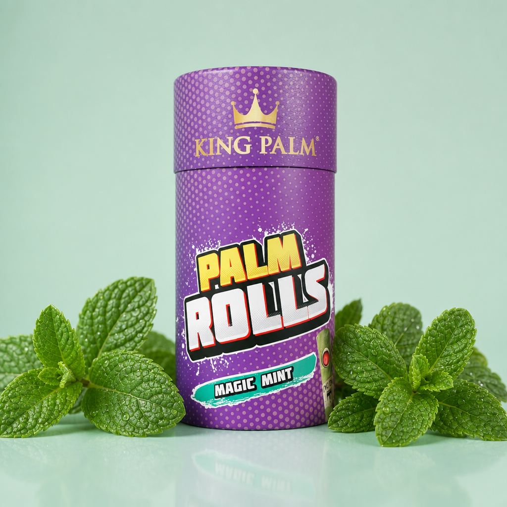 Magic Mint Palm Rolls paper tube packaging
