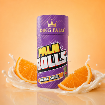Orange Swirl Palm Rolls paper tube packaging