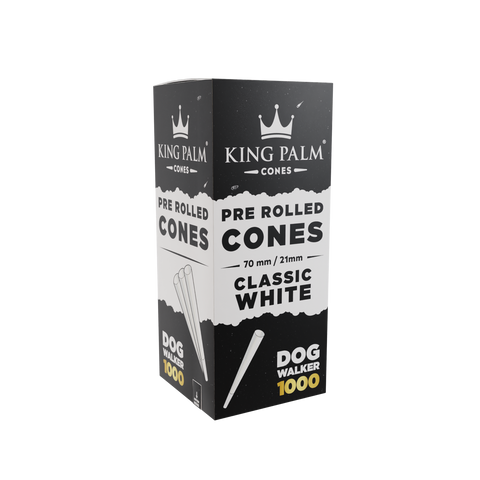 1000 Classic White Paper Cones - Dog Walker