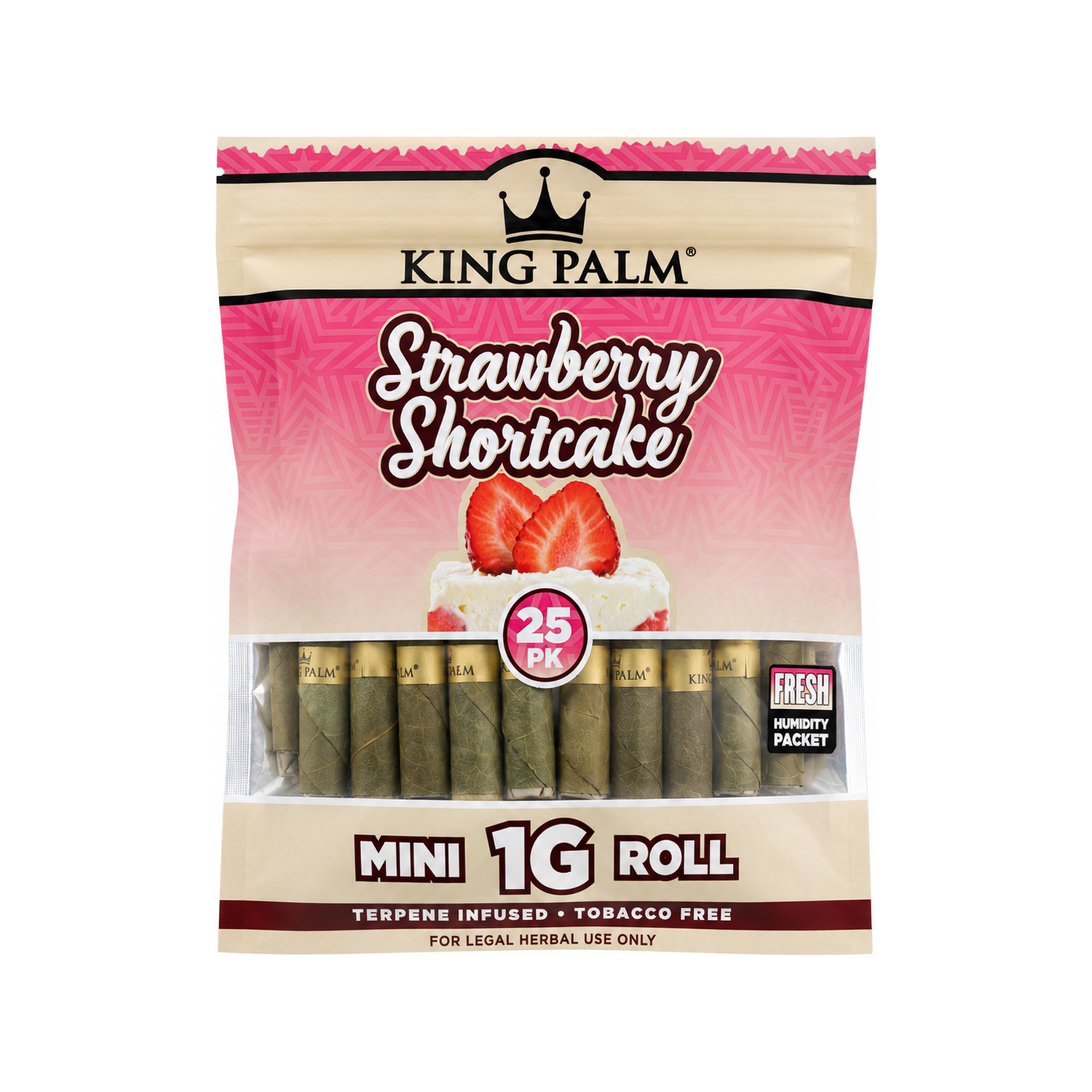 25 Mini Rolls - Strawberry Shortcake