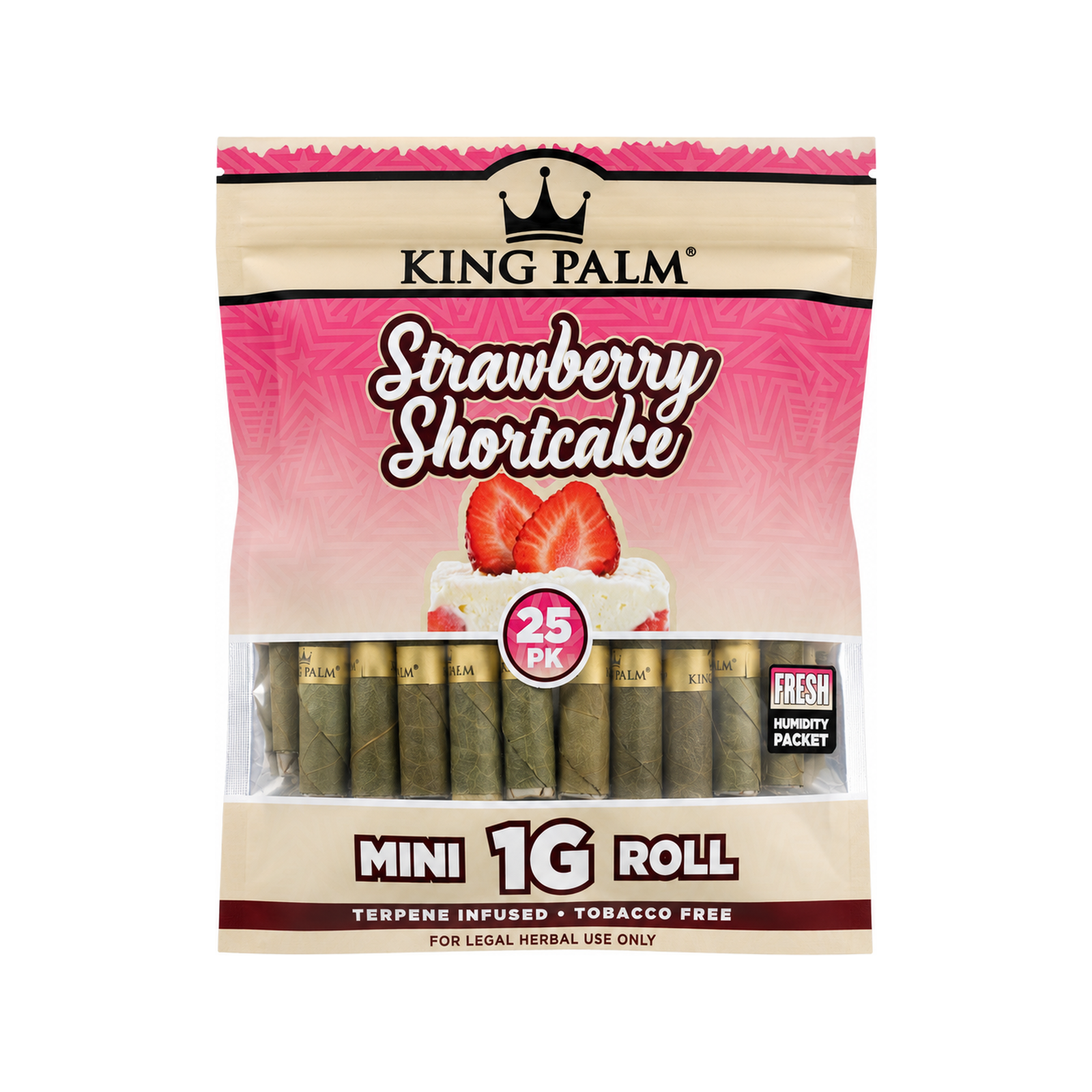 25 Mini Rolls - Strawberry Shortcake