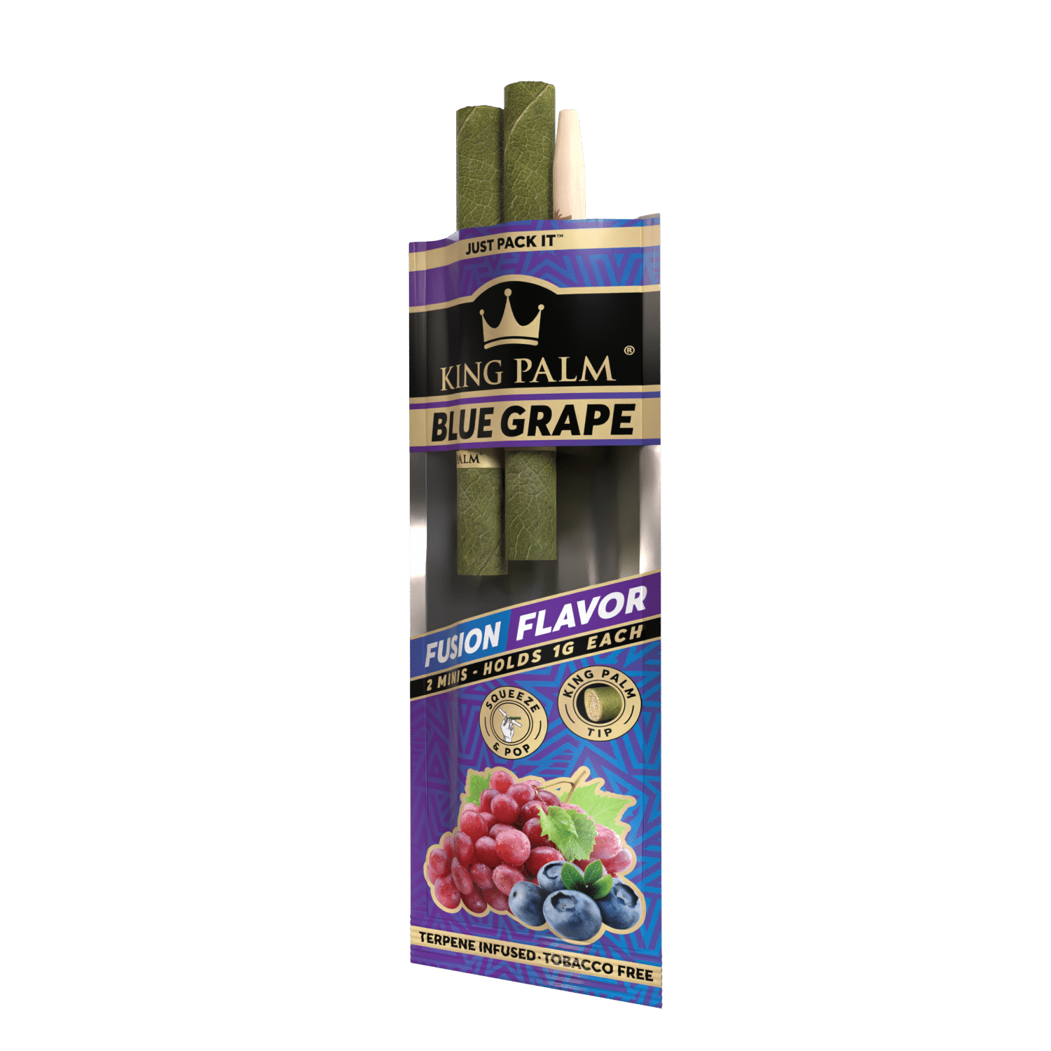 blue grape 2 pack mini_right pouch open