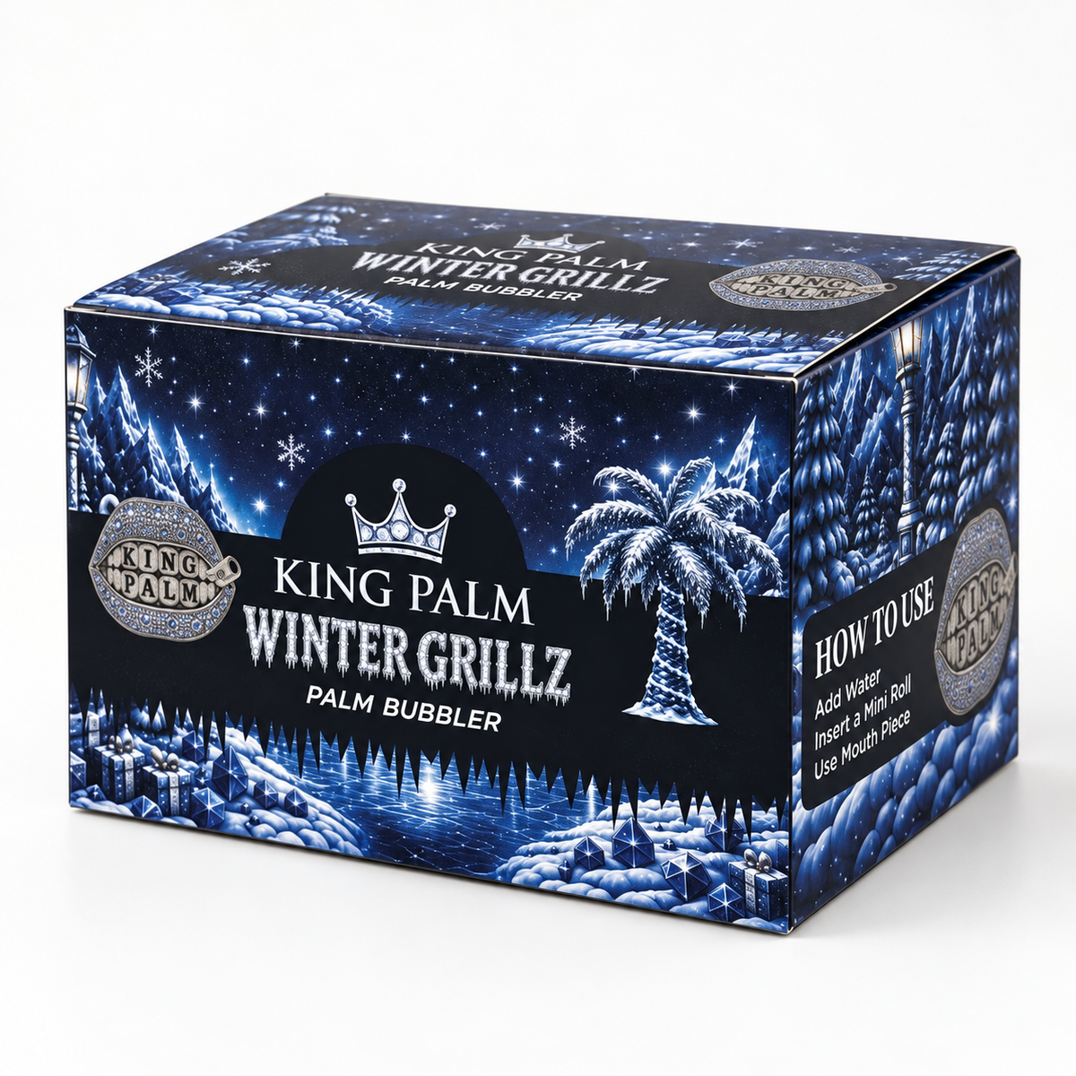 King Palm Winter Grillz palm bubbler presentation box