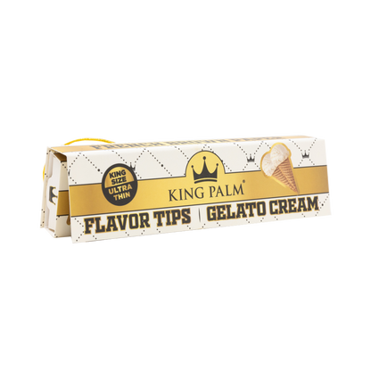 King Palm Gelato Cream flavor tips rolling papers, king size