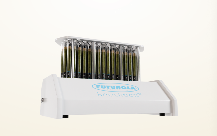 Futurola Knockbox 100 loaded with 100 palm leaf cones