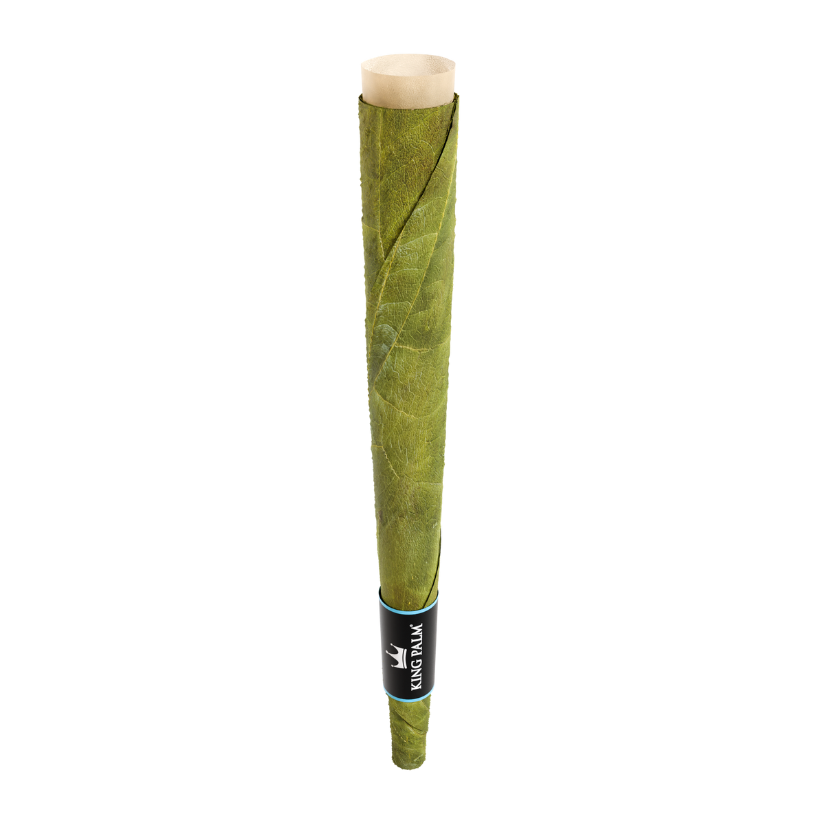 King Palm x Futurola palm leaf cone hero shot showing the Dutch crown sealed top