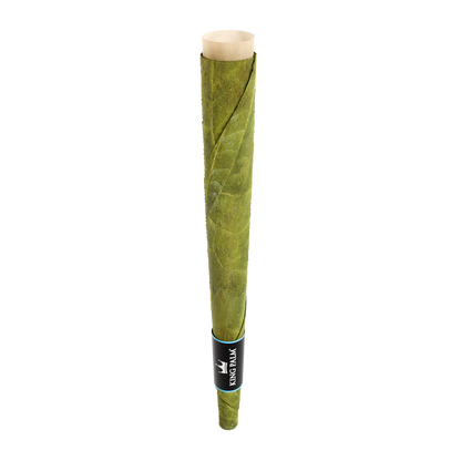 King Palm x Futurola palm leaf cone hero shot showing the Dutch crown sealed top