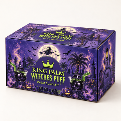 King Palm Witches Puff palm bubbler presentation box