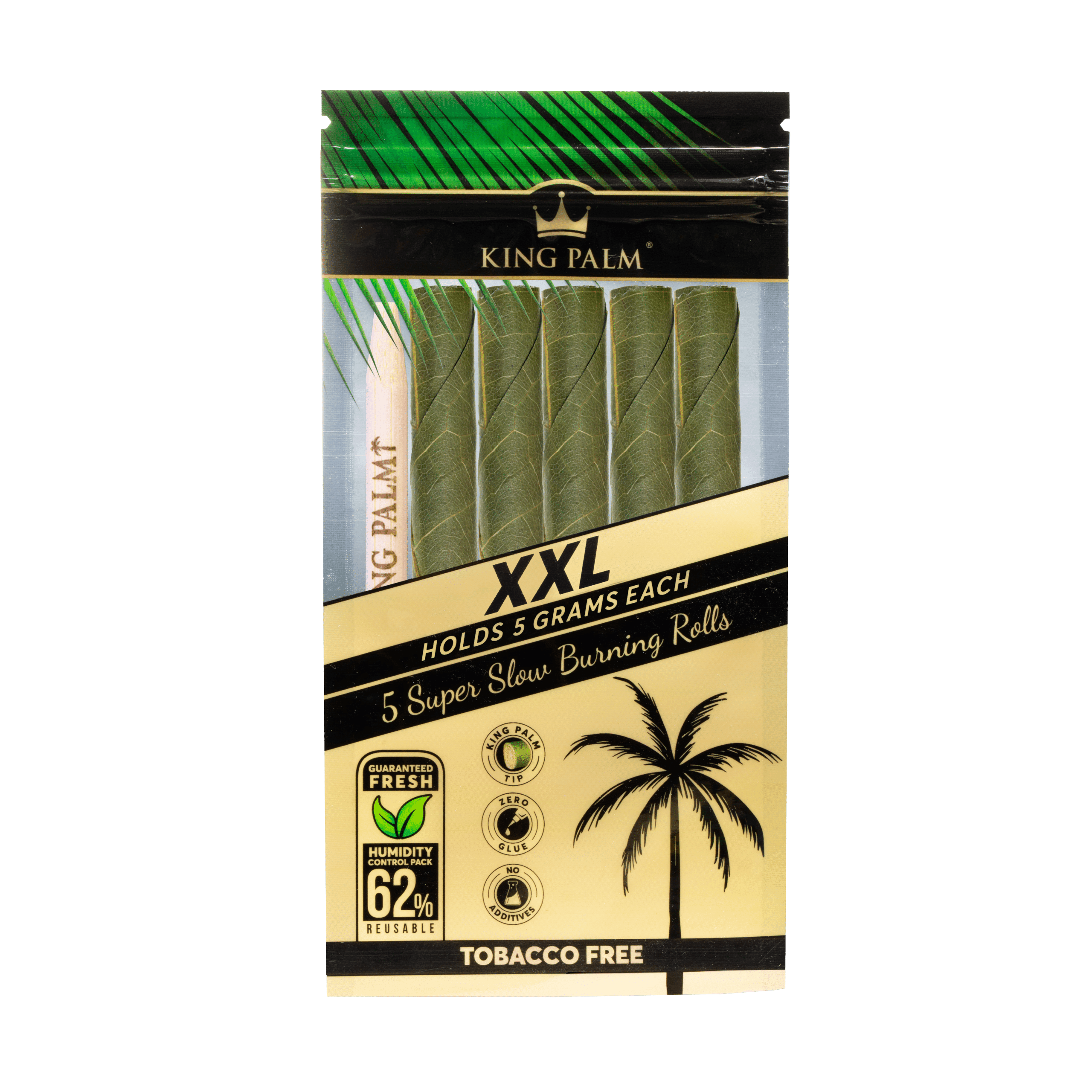 Natural Palm Leaf Tobacco Free 4 King Palm MAGIC MINT Slim Rolls w/ Blunt Ring 