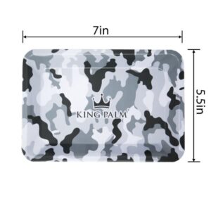 Metal Rolling Tray - Snow Camo - Small (7 x 5.5in)