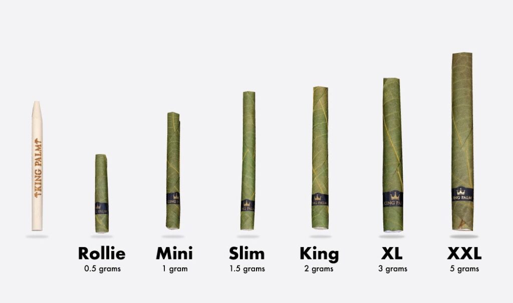 king palm pre rolled cones sizes