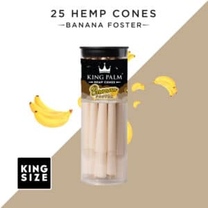 Banana Foster | 25 & 50 Pack | King Size Hemp Cones