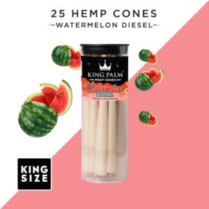 Watermelon Diesel | 25 & 50 Pack | King Size Hemp Cones