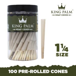 Bulk Pre-Rolled Cones – 1 1/4th Size - 100 ct - Tube
