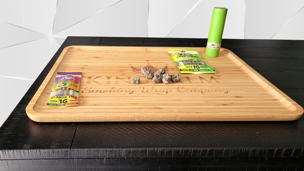 king palm xxxl large bamboo rolling tray